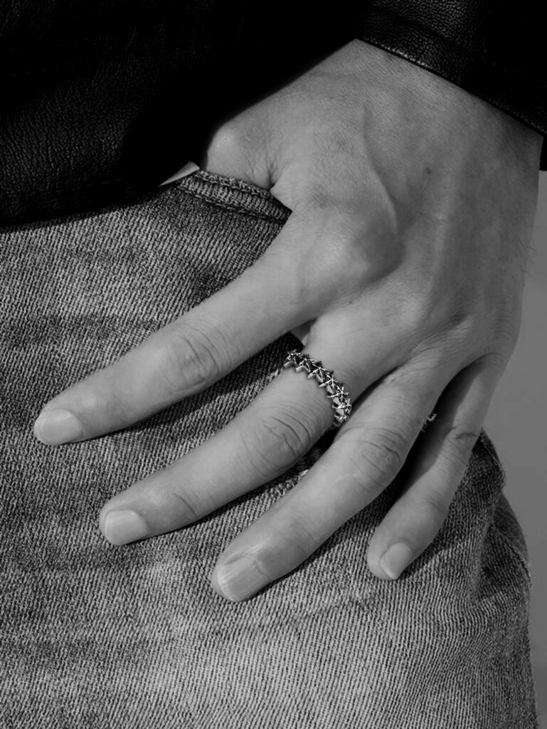 5 SIDED STAR LOOP RING 2