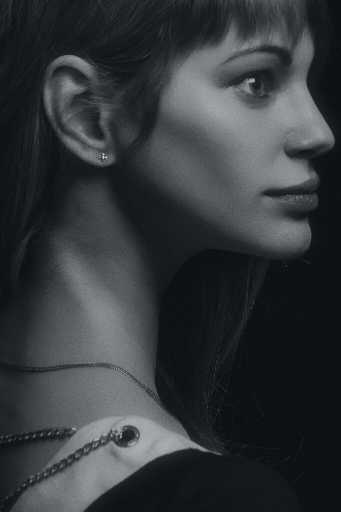 CH PLUS STUD EARRINGS WITH DIAMONDS